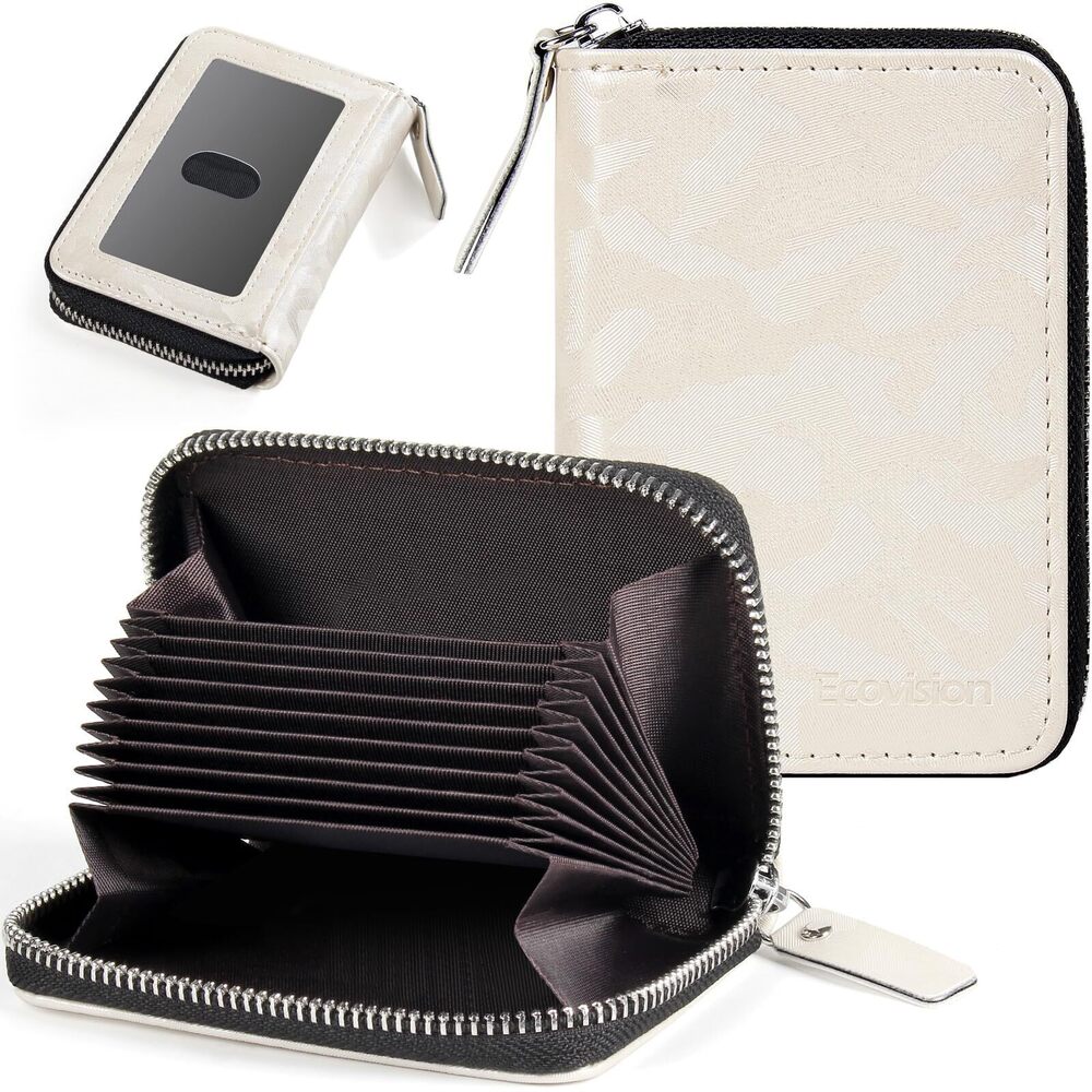 8332 Credit Card Wallet RFID Card Case Wallet Zipper Card Cases Holder